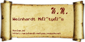 Weinhardt Mátyás névjegykártya