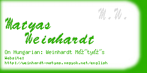 matyas weinhardt business card